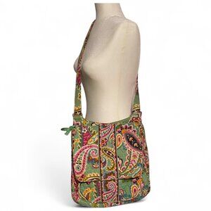 Vera Bradley RETIRED Tutti Frutti Crossbody Bag Mint Green Pink Paisley Print